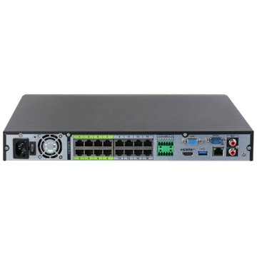 Grabador NVR Dahua® 16CH 4K 512mbps 2HDD + 16PoE Rec. Facial IVS - NVR5216-16P-XI